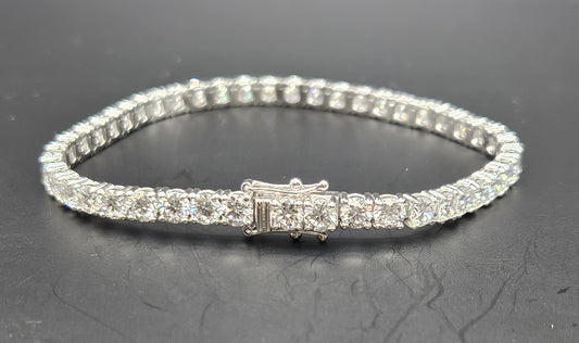 9.98 ct tw Tennis Bracelet - Lab-Grown Diamonds in 14k White Gold