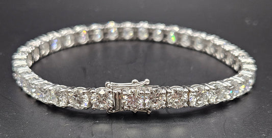 15 ct tw Tennis Bracelet - Lab-Grown Diamonds in 14k White Gold