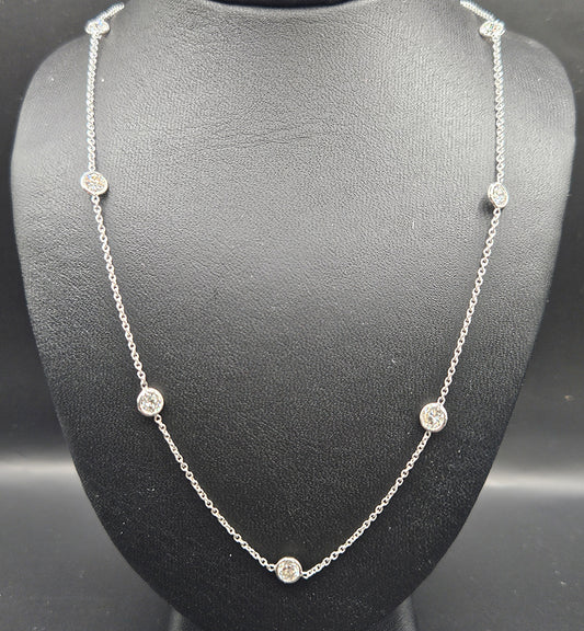 1.85 ct tw Diamonds by the Yard Necklace - White or Yellow Gold