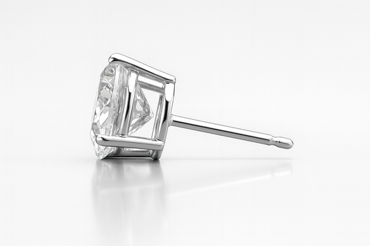 4 ct tw Lab Grown Diamond Basket Stud Earrings