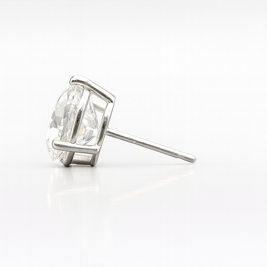 6 ct tw Lab Grown Diamond Basket Stud Earrings