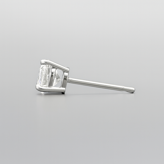 1 ct tw Lab Grown Diamond Basket Stud Earrings
