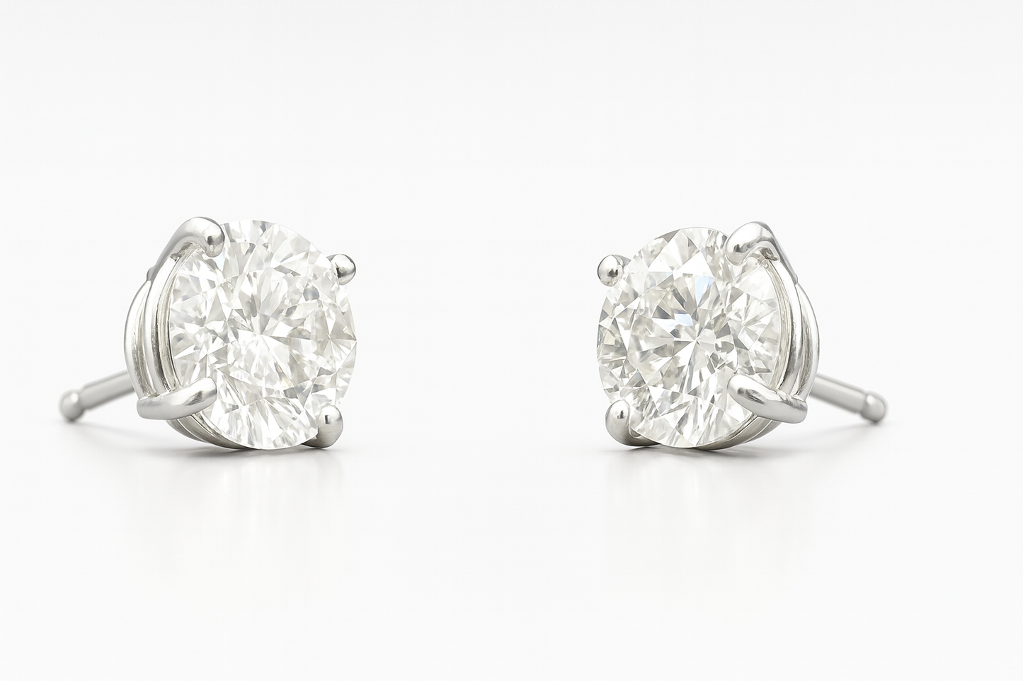 1.5 ct tw Lab Grown Diamond Basket Stud Earrings