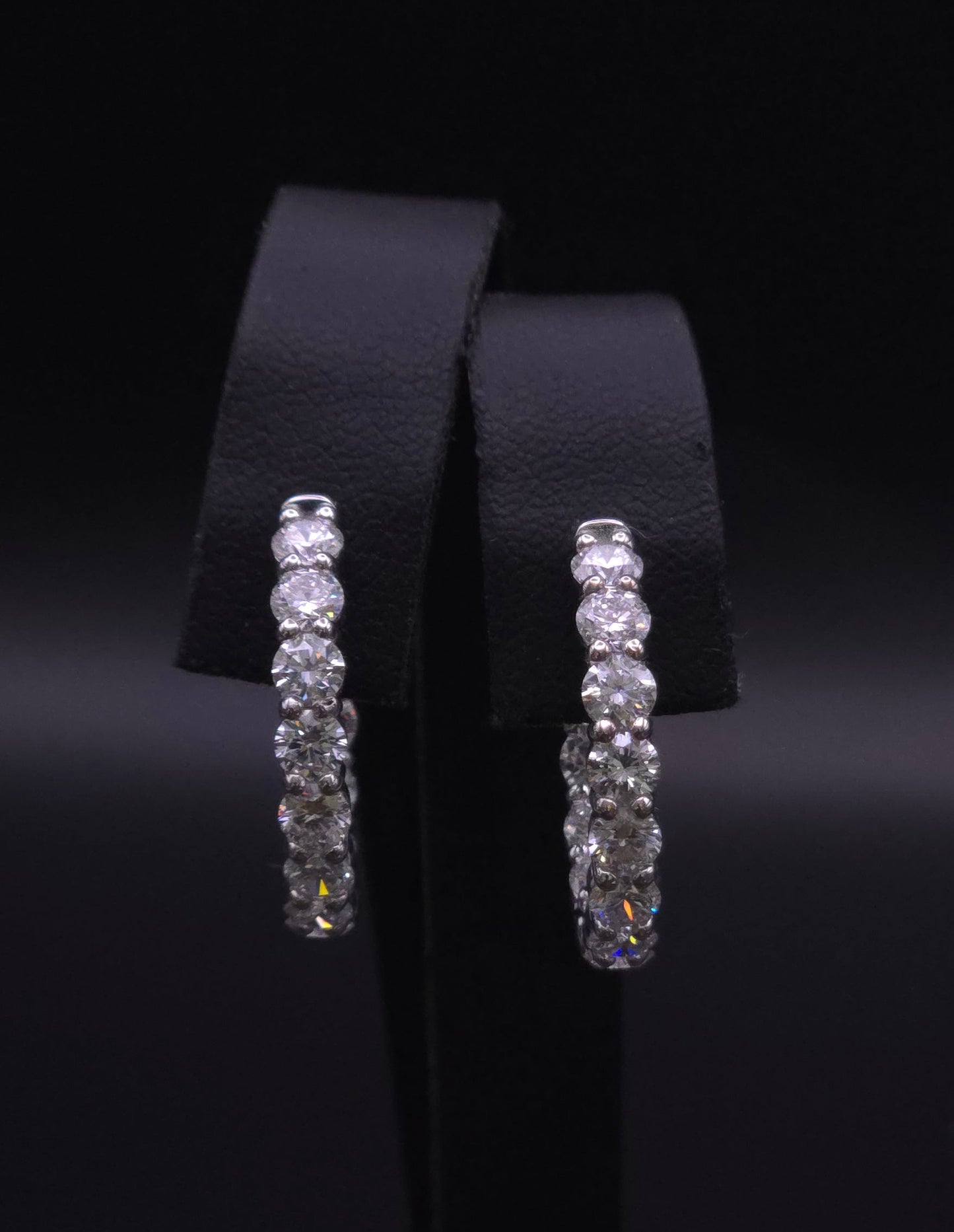 4 ct tw Inside Out Hoop Earrings - 24 Lab Grown E VS1 Diamonds
