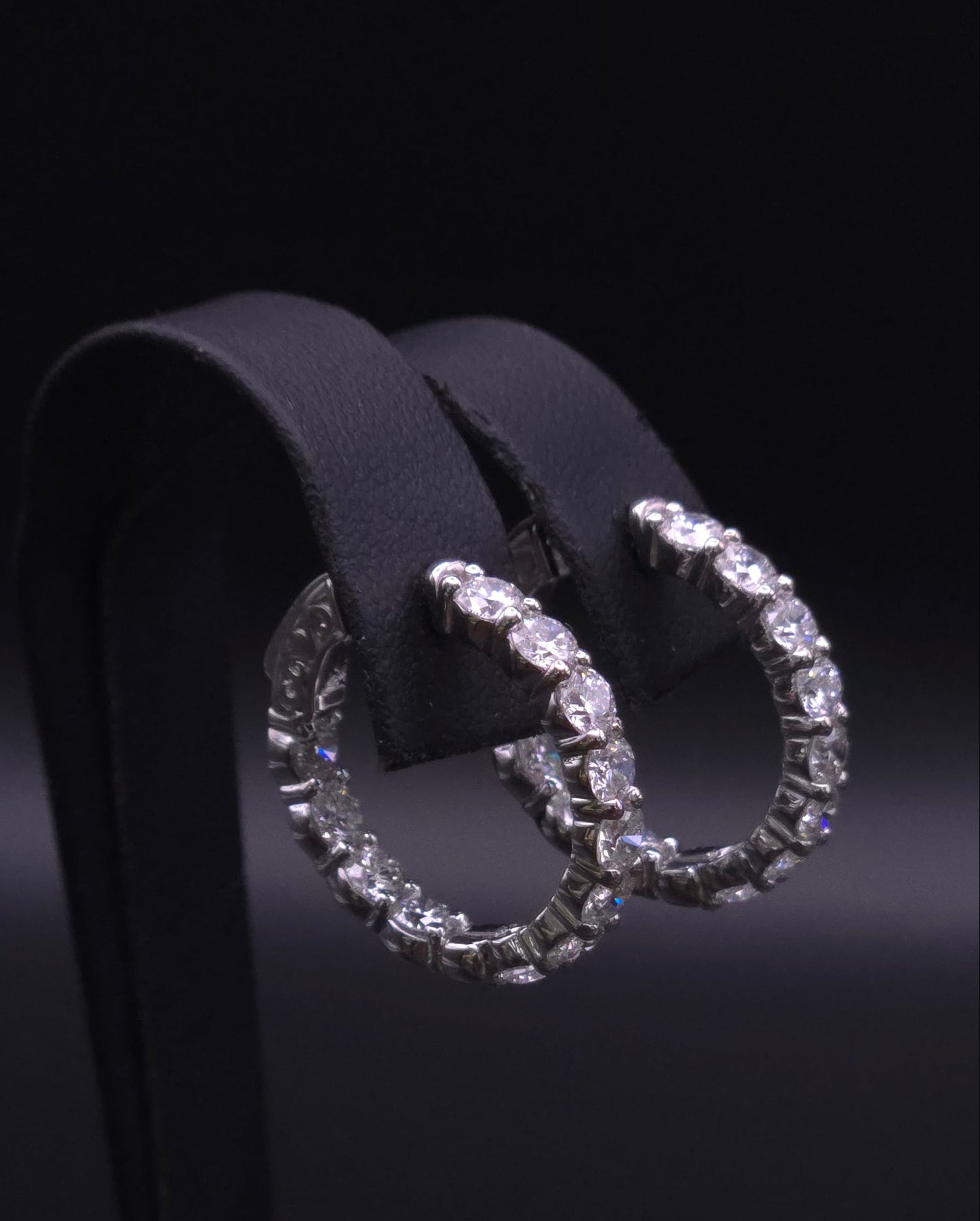 4 ct tw Inside Out Hoop Earrings - 24 Lab Grown E VS1 Diamonds