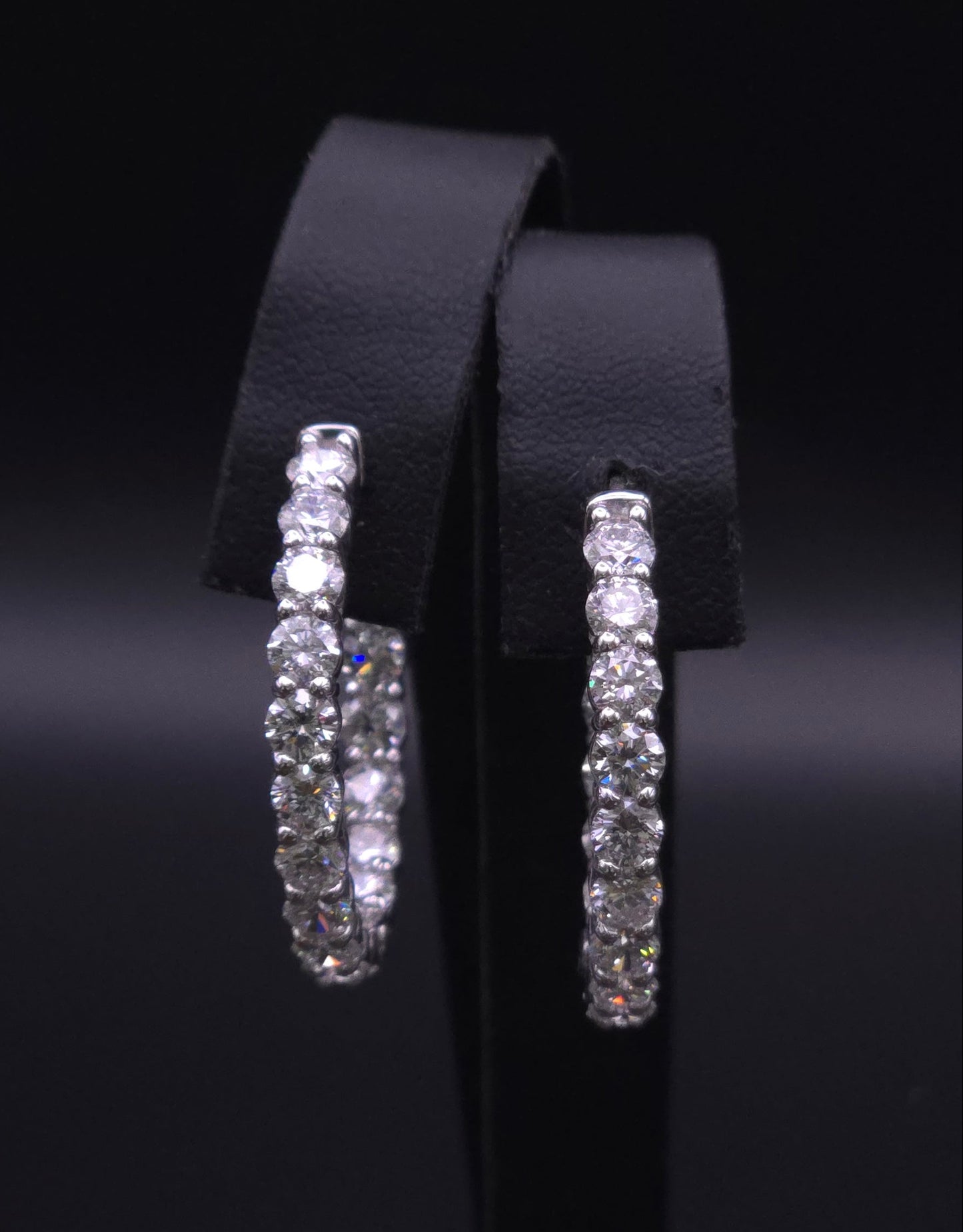 6 ct tw Inside Out Hoop Earrings - 36 Lab Grown E VS1 Diamonds