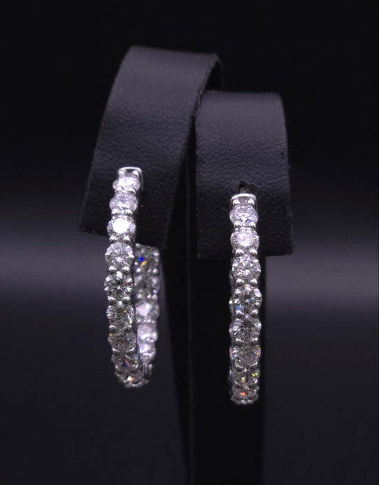 6 ct tw Inside Out Hoop Earrings - 36 Lab Grown E VS1 Diamonds