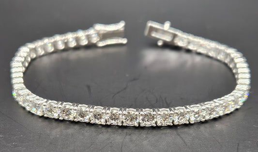 9.98 ct tw Tennis Bracelet - Lab-Grown Diamonds in 14k White Gold