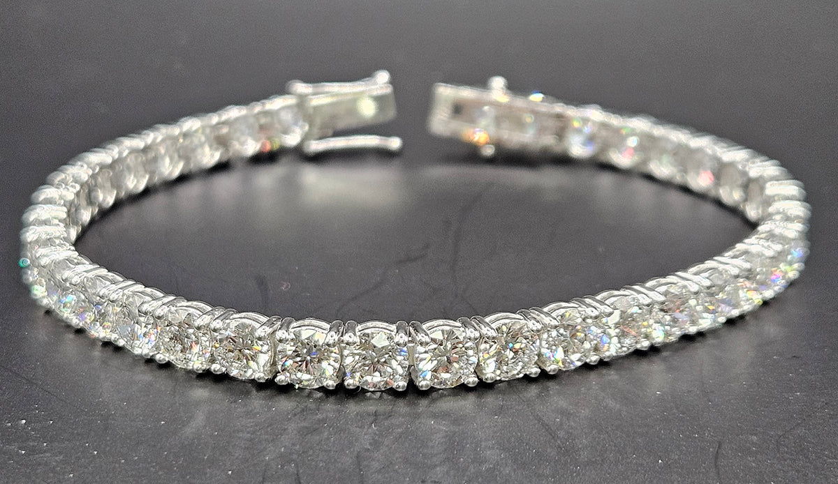 15 ct tw Tennis Bracelet - Lab-Grown Diamonds in 14k White Gold