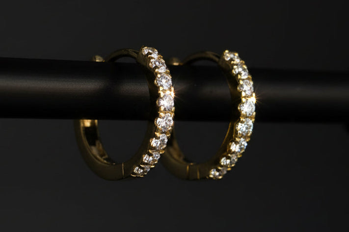 12mm diamond hoops