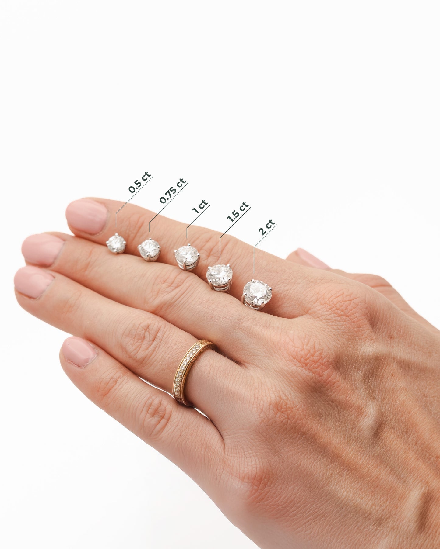 1.5 ct tw Lab Grown Diamond Basket Stud Earrings