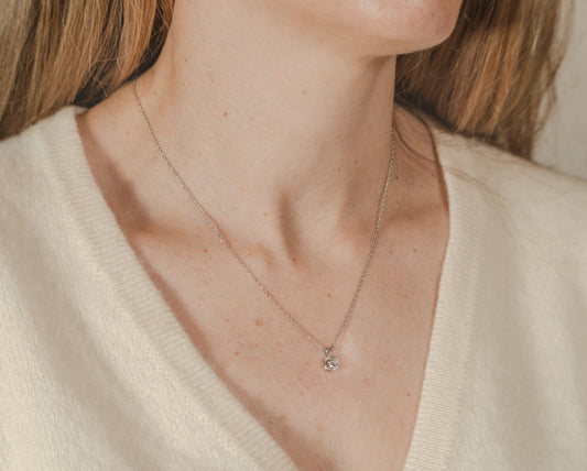 1 ct Lab-Grown Double Bail Pendant Necklace