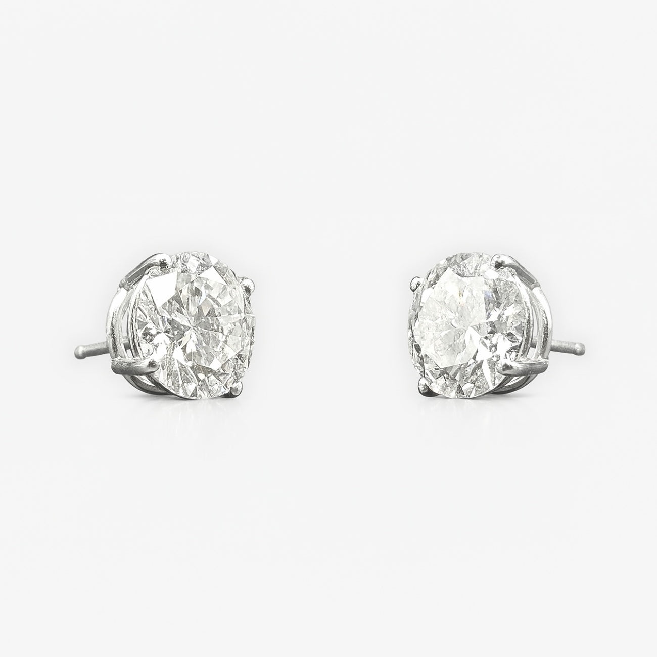 4 ct tw Lab Grown Diamond Basket Stud Earrings