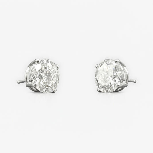 4 ct tw Lab Grown Diamond Basket Stud Earrings