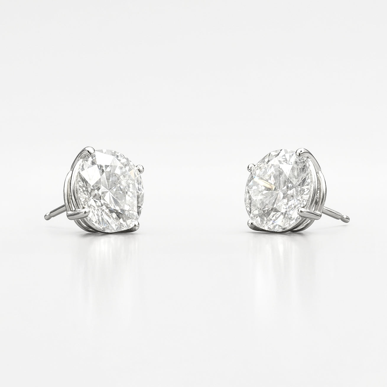 6 ct tw Lab Grown Diamond Basket Stud Earrings