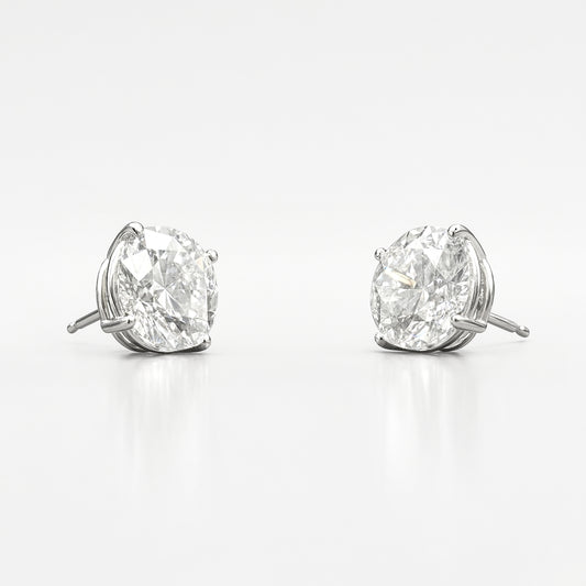 6 ct tw Lab Grown Diamond Basket Stud Earrings