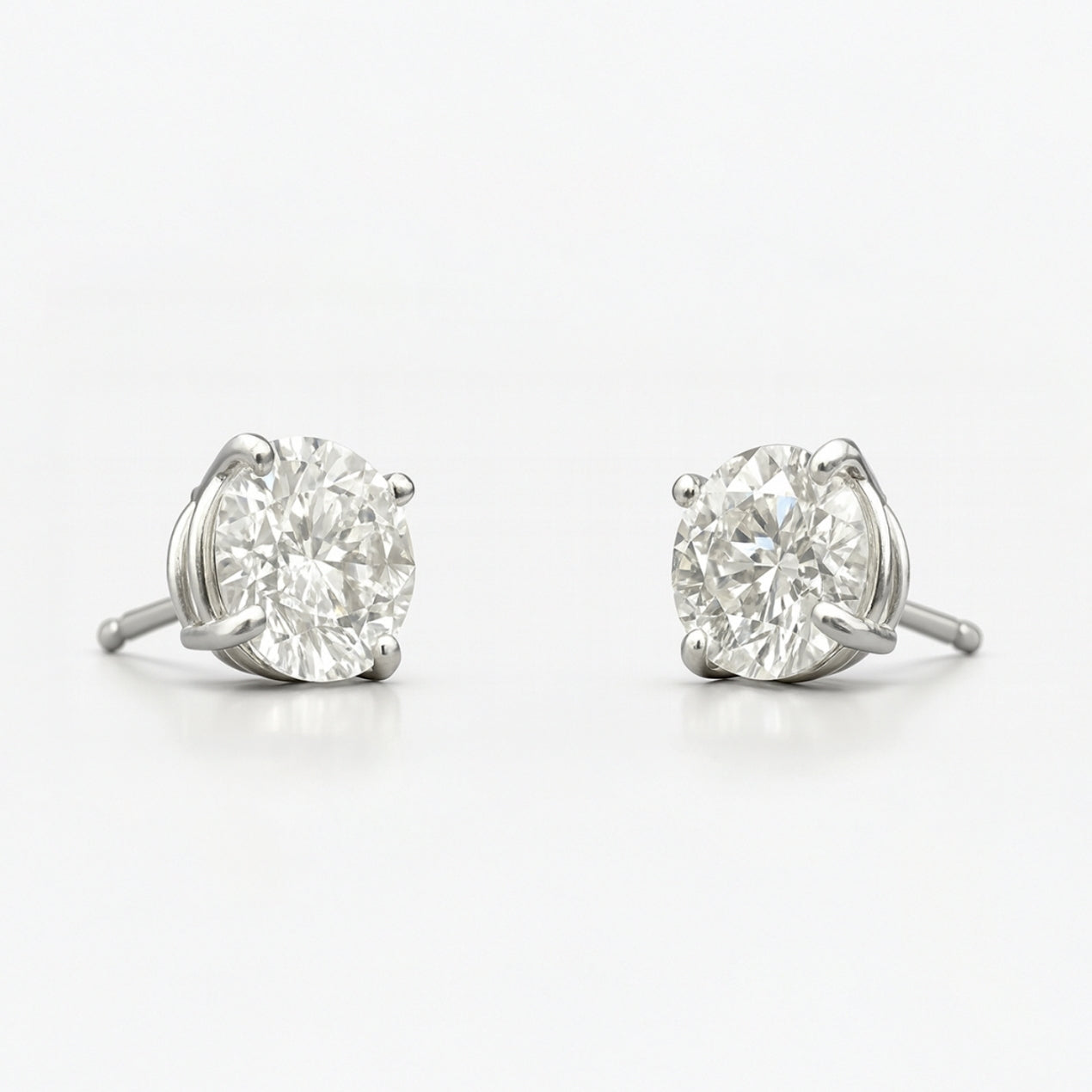 1.5 ct tw Lab Grown Diamond Basket Stud Earrings