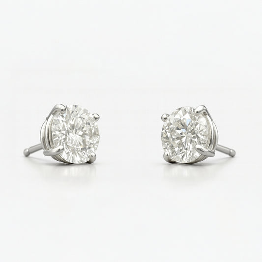 1.5 ct tw Lab Grown Diamond Basket Stud Earrings