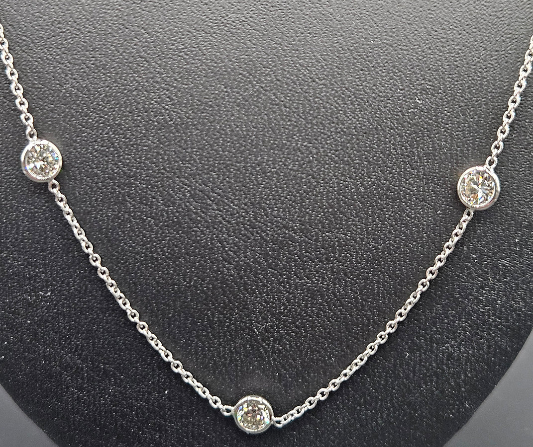 1.85 ct tw Diamonds by the Yard Necklace - White or Yellow Gold