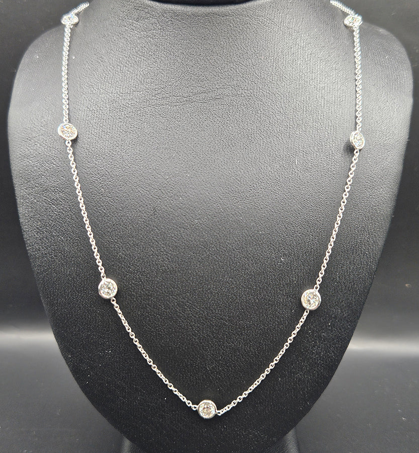 1.85 ct tw Diamonds by the Yard Necklace - White or Yellow Gold