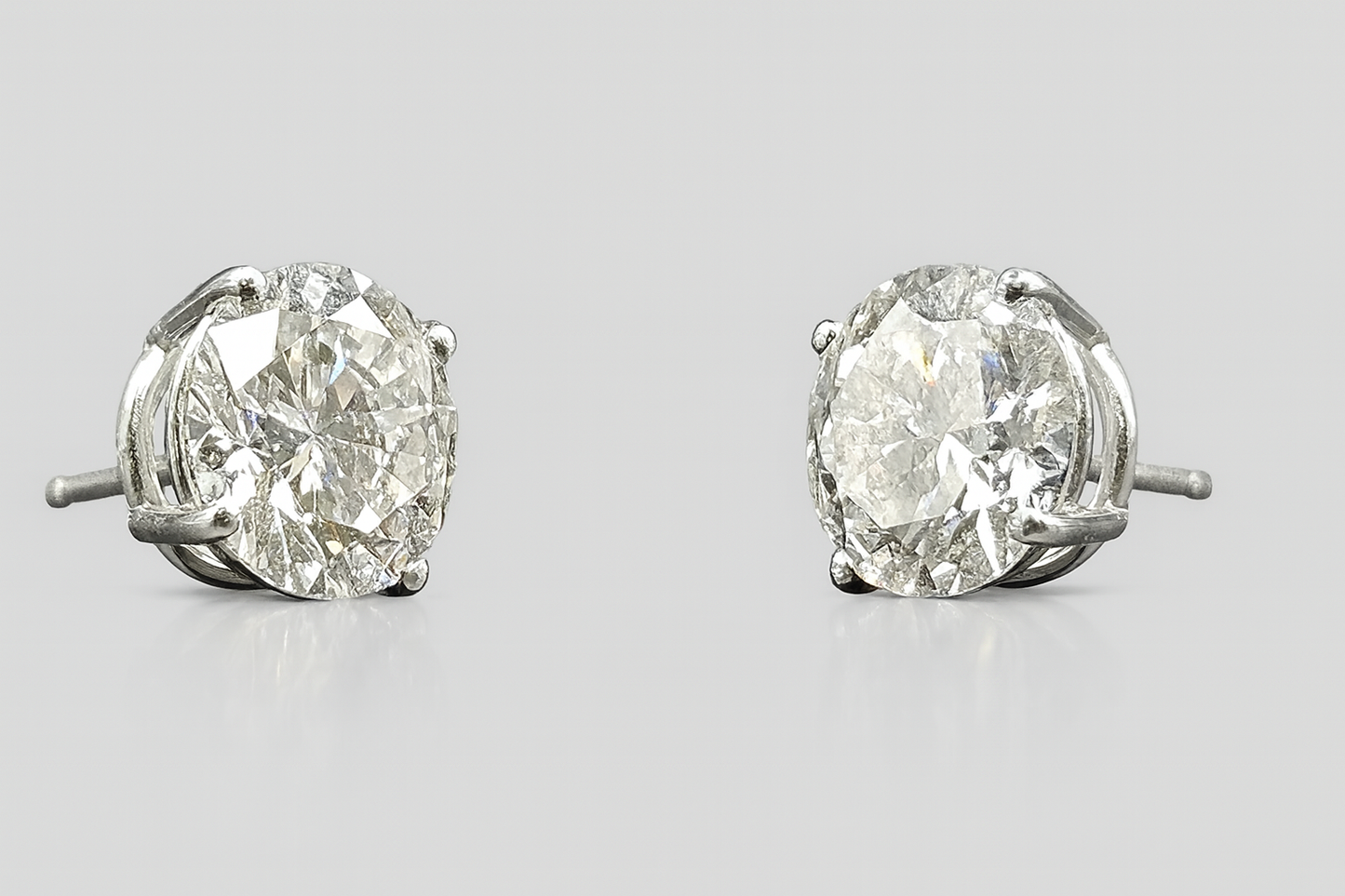 4 ct tw Lab Grown Diamond Basket Stud Earrings
