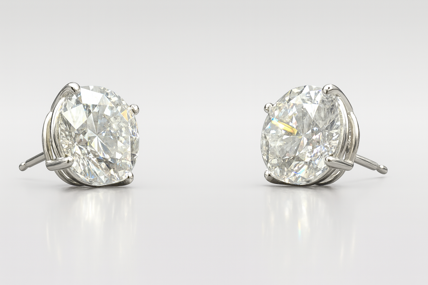 6 ct tw Lab Grown Diamond Basket Stud Earrings