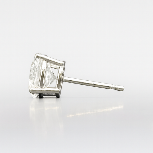 3-3.25 ct tw Lab Grown Diamond Basket Stud Earrings