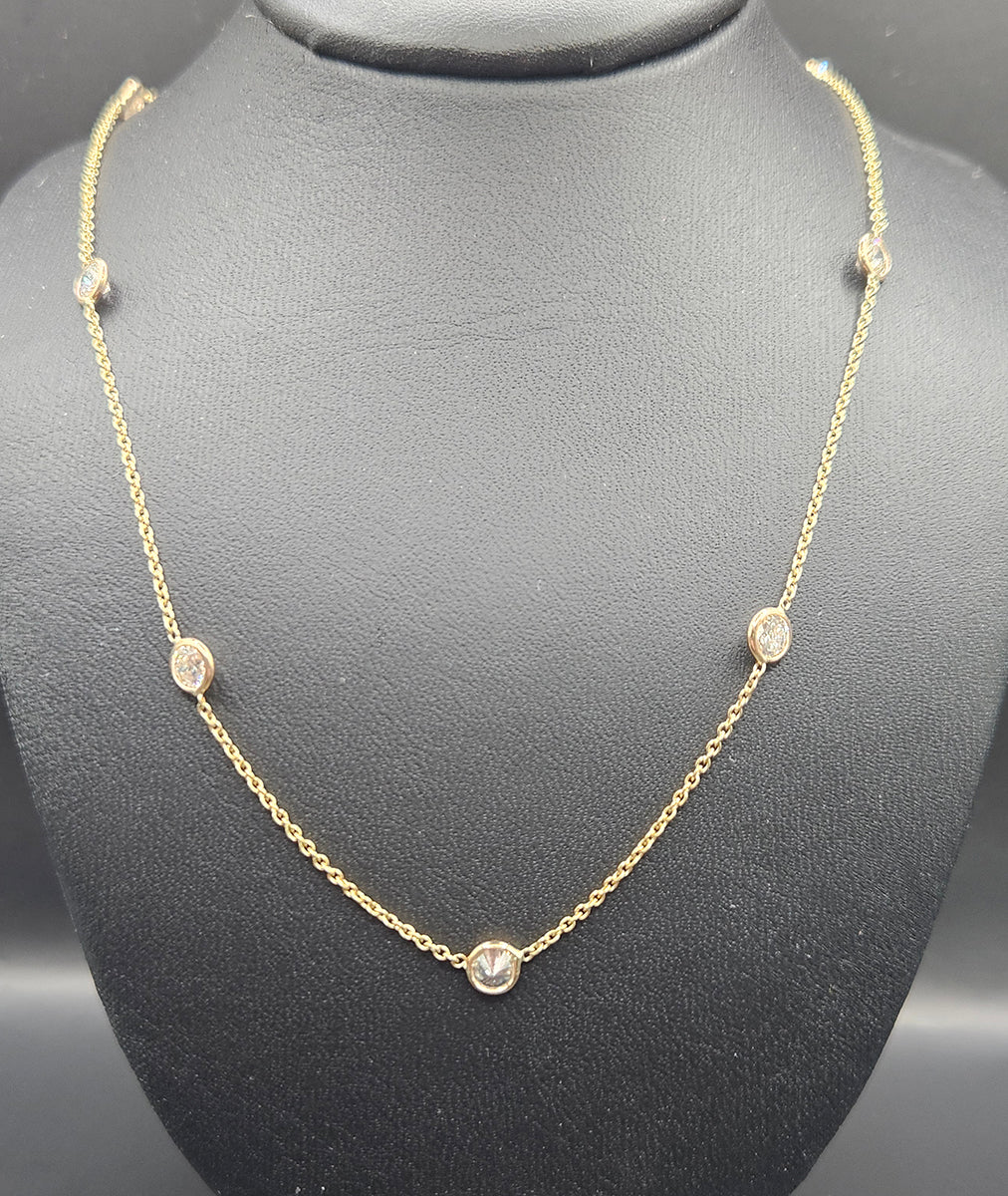 1.85 ct tw Diamonds by the Yard Necklace - White or Yellow Gold