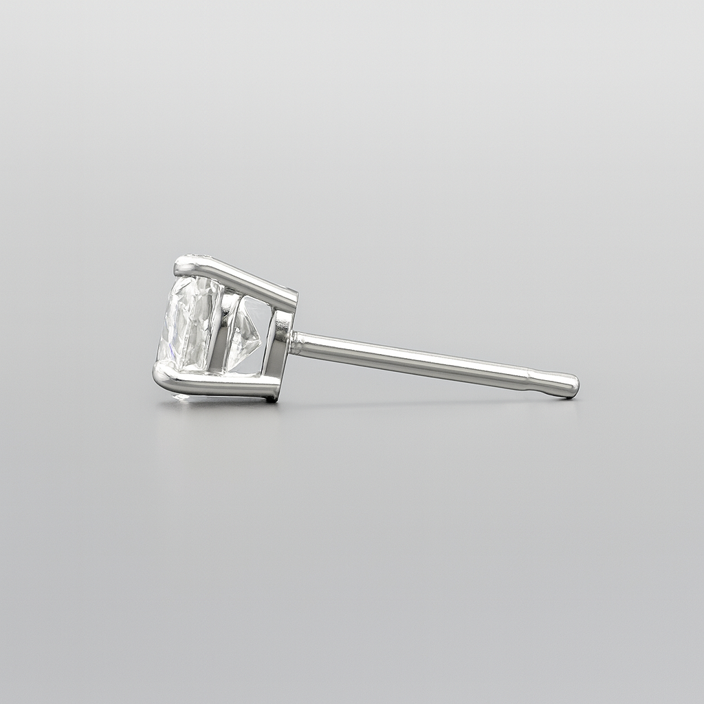 1 ct tw Lab Grown Diamond Basket Stud Earrings